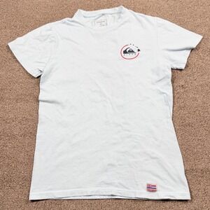 Vintage Y2K Quiksilver Hawaii Aloha Surf Logo T Shirt Light Blue Women's Size S‎